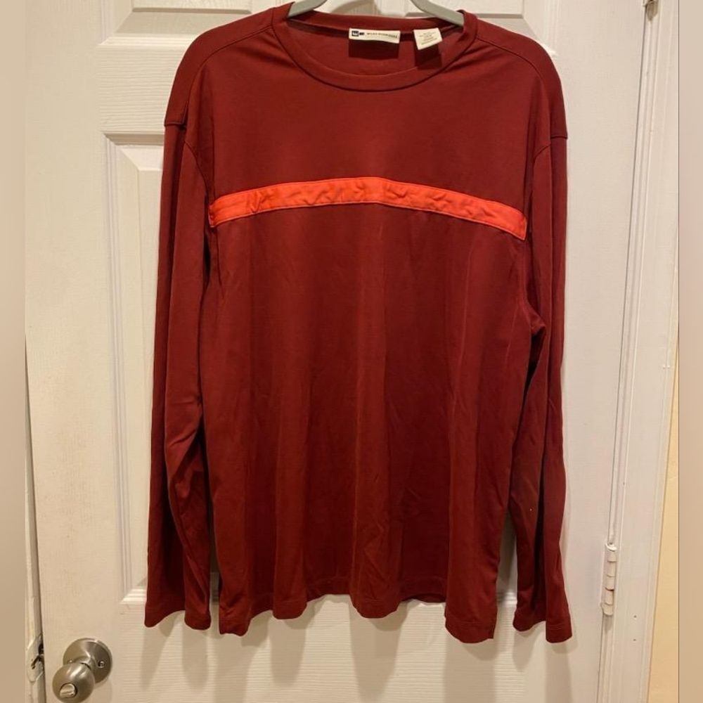 Wilke Rodriguez longsleeve shirt,  Men's Size XL, red.